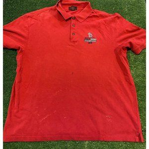 Vintage St. Louis Cardinals shirt extra large red mens golf polo 2000s playoffs